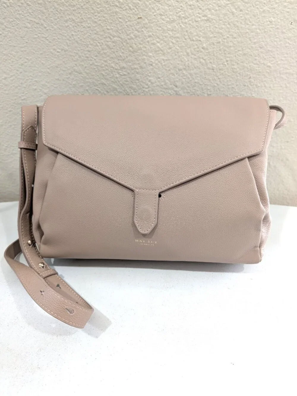 Mina Baie Audrey Leather Shoulder/ Crossbody Diaper bag + Dust Bag
